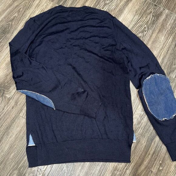 NLST Navy Size Large Merino Wool Sweater - Picture 7 of 7